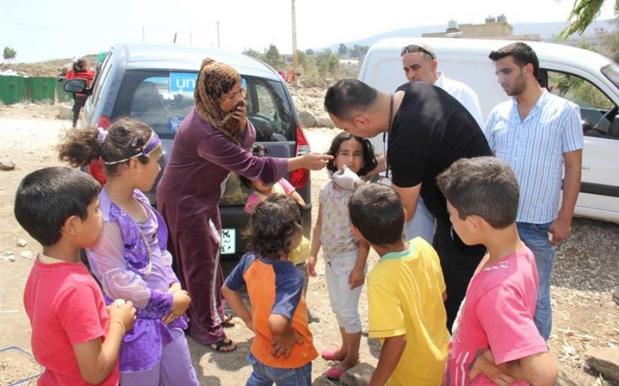 إصابة أطفال سوريين نازحين بفيروس 