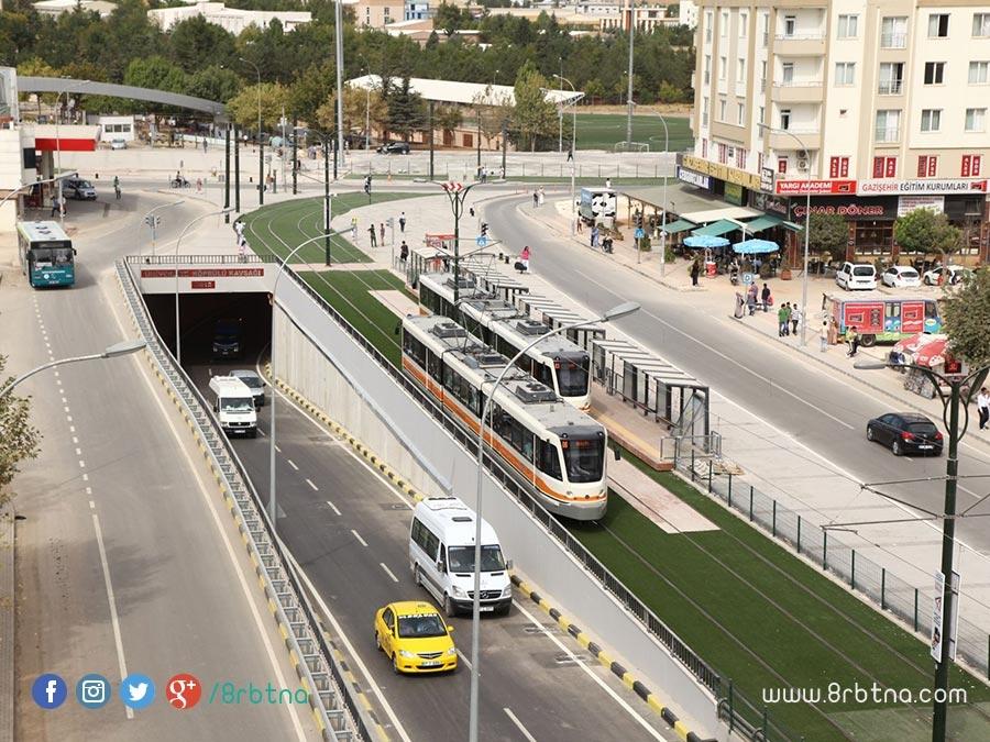 المعلومات الكاملة حول ايقاف الترام واي في مدينة غازي عنتاب التركية